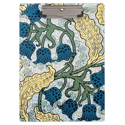 Floral Blue Flowers Lily Valley  Repeating Clipboard