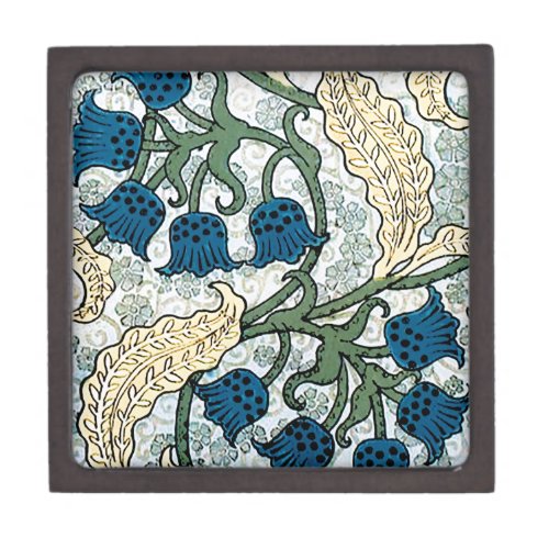 Floral Blue Flowers Lily Valley  Repeating Gift Box