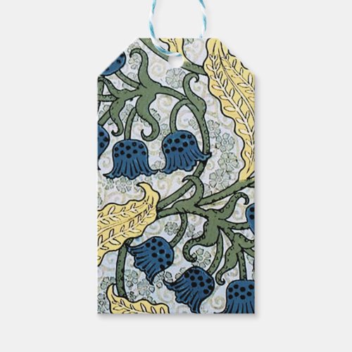 Floral Blue Flowers Lily Valley  Repeating Gift Tags