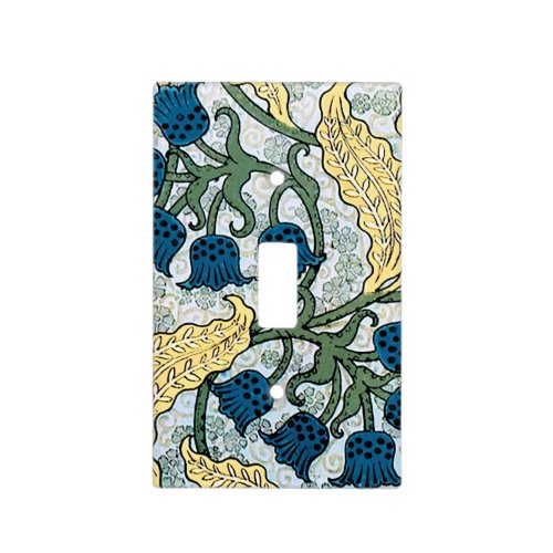 Floral Blue Flowers Lily Valley  Repeating Light Switch Cover