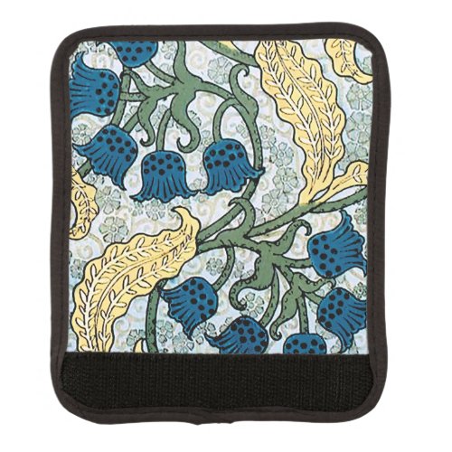 Floral Blue Flowers Lily Valley  Repeating Luggage Handle Wrap