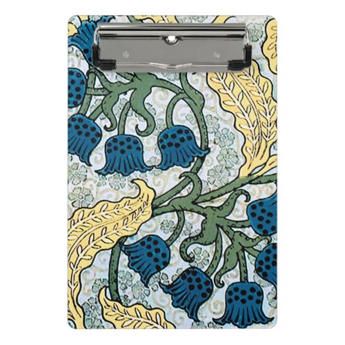 Floral Blue Flowers Lily Valley  Repeating Mini Clipboard