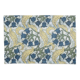 Floral Blue Flowers Lily Valley Repeating Pillowcase