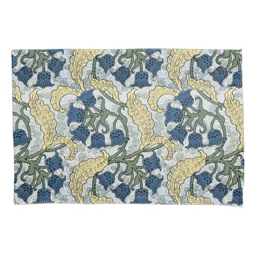 Floral Blue Flowers Lily Valley  Repeating Pillowcase