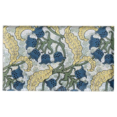 Floral Blue Flowers Lily Valley  Repeating Table Number Holder