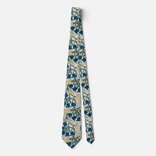 Floral Blue Flowers Lily Valley  Repeating Tie