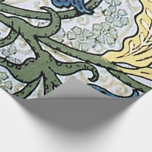 Floral Blue Flowers Lily Valley  Repeating Wrapping Paper