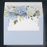 Floral Blue Hydrangea Greenery Envelope Liner<br><div class="desc">Floral Blue Hydrangea Greenery Wedding Envelope. Romantic White & Blue Hydrangea Wedding Floral Envelope Liner</div>