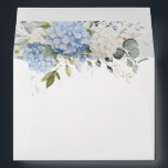 Floral Blue Hydrangea Greenery Envelope Liner<br><div class="desc">Floral Blue Hydrangea Greenery Wedding Envelope. Romantic White & Blue Hydrangea Wedding Floral Envelope Liner</div>