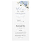Floral Blue Hydrangea Greenery Wedding Program