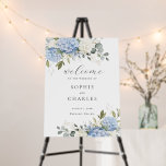 Floral Blue Hydrangea Greenery Wedding Welcome Foam Board<br><div class="desc">Floral Blue Hydrangea Greenery Wedding Welcome Foam Board Sign</div>