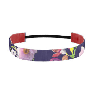 Floral Blue Non-Slip Headbands