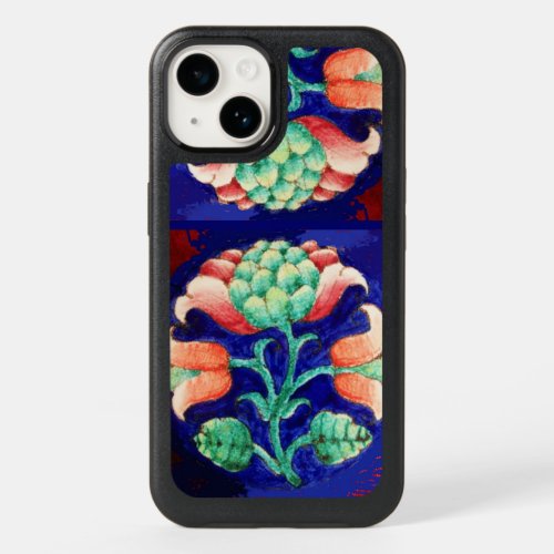 FLORAL  Blue Pink Flowers Green Leaves OtterBox iPhone 14 Case