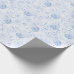 Floral Blue Roses Elegant Damask Wedding Wrapping Paper<br><div class="desc">This elegant floral wrapping paper is the perfect choice for wedding gift wrap and features light blue roses with a delicate damask leave pattern in the background. Designed by world renowned artist ©Tim Coffey.</div>