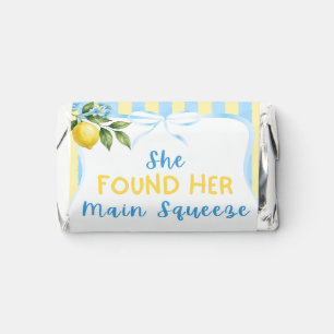 Floral Blue Stripe Main Squeeze Bridal Shower Hershey's Miniatures