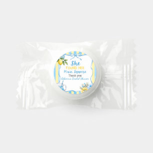 Floral Blue Stripe Main Squeeze Bridal Shower Life Saver® Mints