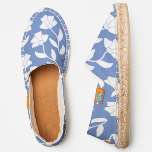 Floral Blue White Espadrilles