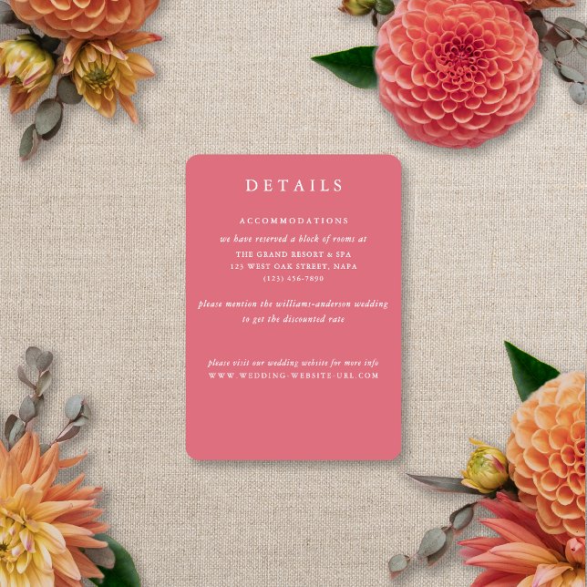 Floral Blur Modern Elegant Summer Autumn Wedding Enclosure Card (Creator Uploaded)