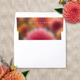 Floral Blur Modern Elegant Summer Autumn Wedding Envelope Liner