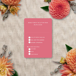 Floral Blur Modern Elegant Summer Autumn Wedding RSVP Card