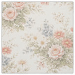Floral Blush Garden Heirloom Pattern Fabric