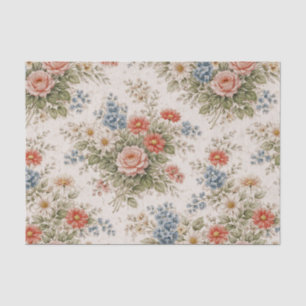 Floral Blush Garden Heirloom Pattern Tissue Paper