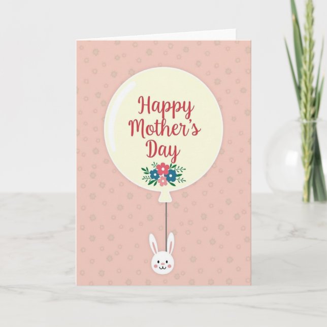 Floral Blush Mothers Day Card (Front)