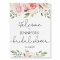 Floral blush pink bridal shower welcome