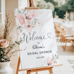 Floral blush pink bridal shower welcome foam board<br><div class="desc">Floral blush pink bridal shower welcome Foam Board
Matching items available.</div>