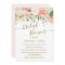 Floral Blush Pink Gold Confetti Bridal Shower