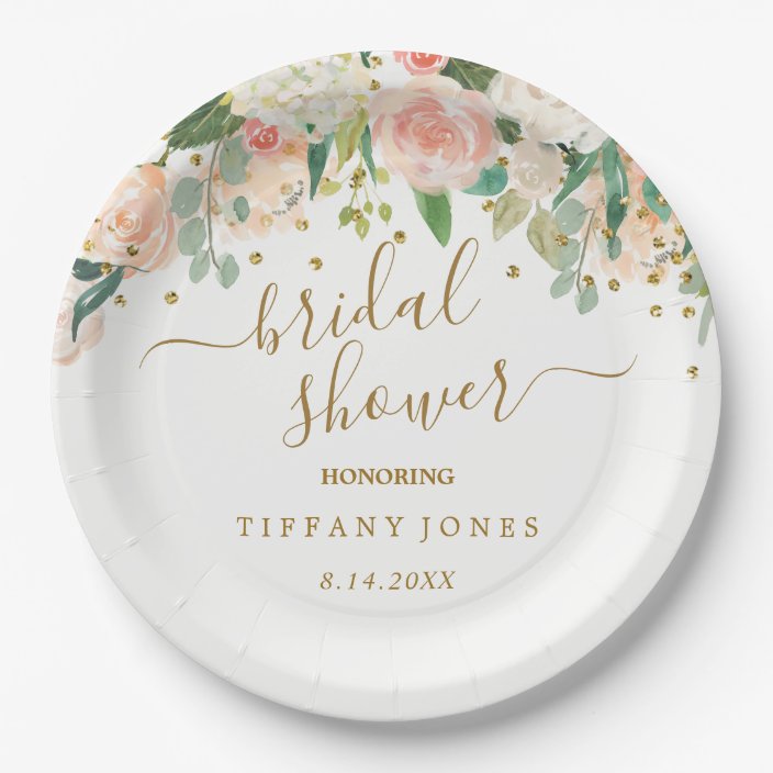 bridal shower paper plates