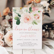 Floral Blush Pink Love In Bloom Bridal Shower Invitation