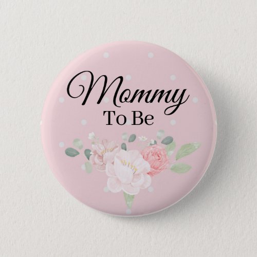 Floral Blush Pink Mommy To Be Pin