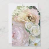 Floral Blush Pink Peony Hydrangea Elegant Garden Invitation (Back)