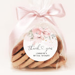 Floral blush roses bridal shower favor tag<br><div class="desc">Floral elegant bridal shower favor tag. 
Matching items available.</div>
