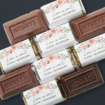 Floral blush wedding shower hershey's miniatures<br><div class="desc">Floral blush wedding shower Hershey's Miniatures. Bridal shower and wedding favors. 
Matching items available.</div>