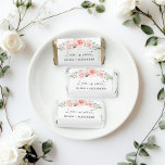 Floral blush wedding shower hershey's miniatures<br><div class="desc">Floral blush wedding shower Hershey's Miniatures. Bridal shower and wedding favors. 
Matching items available.</div>