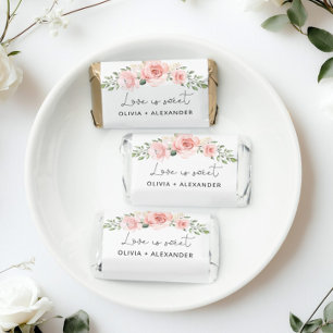 Floral blush wedding shower hershey's miniatures