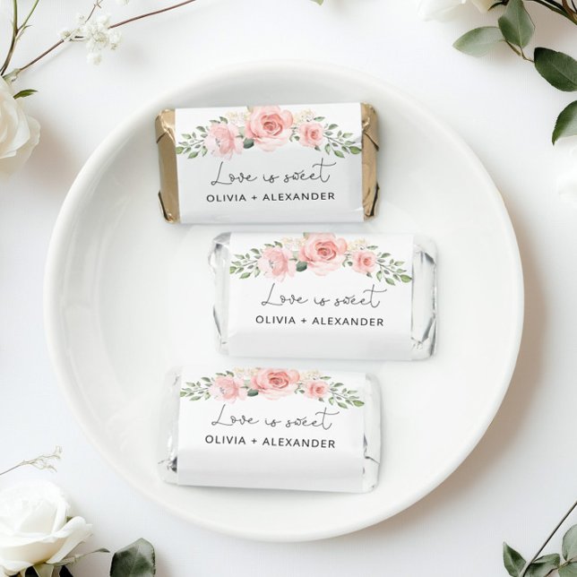 Floral blush wedding shower hershey's miniatures (Creator Uploaded)
