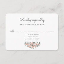 Floral Blush Wedding Suite Response RSVP