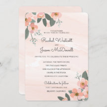 Floral Blush Wedding Suite | Watercolor Wash