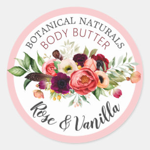 Floral Body Butter Labels