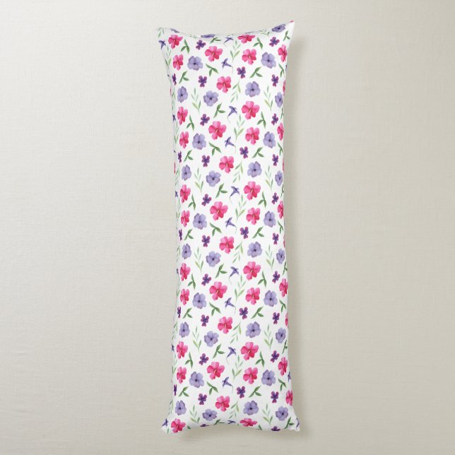 Floral Body Pillow (Back (Vertical))