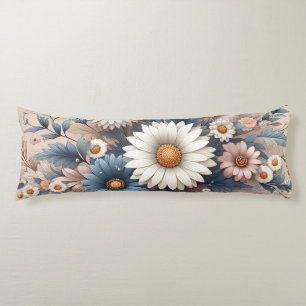 Floral Body Pillow   Cozy Boho Bedroom Bliss