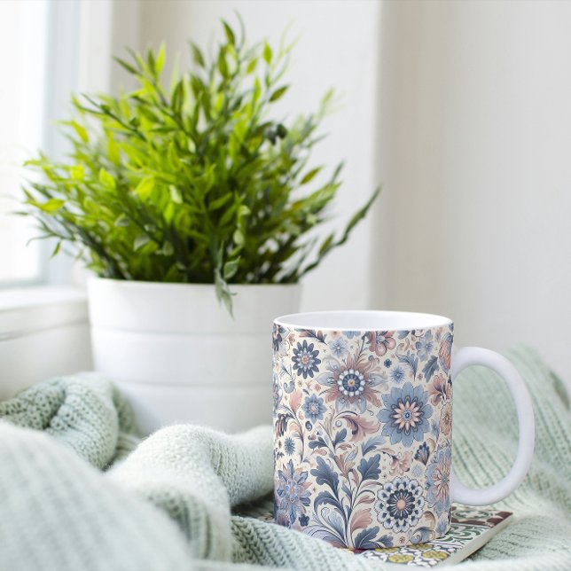 Floral Bohemian Design – Vibrant Boho Style Coffee Mug (Creator Uploaded)