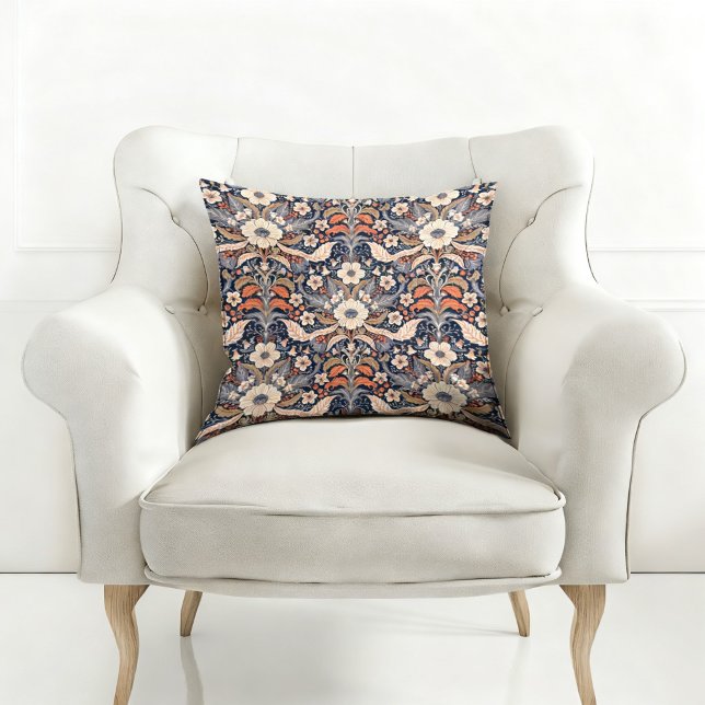 FLORAL BOHEMIAN VINTAGE PATTERNED THROW PILLOW (Creator Uploaded)