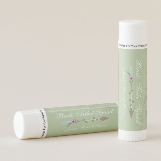 Floral Boho Arrow Event Favor Lip Balm (Front)