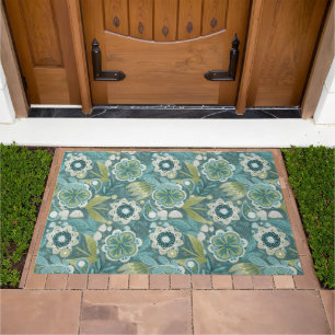 Floral Boho Botanical Pattern Doormat