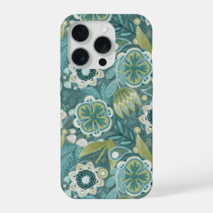 Floral Boho Botanical Pattern iPhone 15 Pro Case