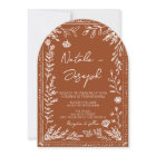 Floral Boho Burnt Orange Terracotta Herbal Wedding